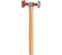 KS Tools 140.2139 Marteau à reteindre panne plate quadrillé fin en acier | Marteau de carrossier fin - tête ronde/carrée, manche ergonomique