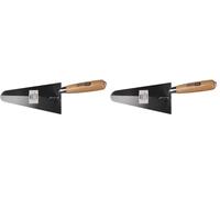 KS Tools 144.0114 Truelle Italienne Ronde 220 mm, Lame Acier et Manche Bois (Lot de 2)