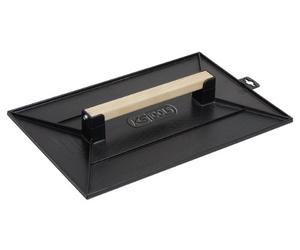 KS Tools 144.0525 Taloche PS noir rectangulaire- plateau alvéole manche | Taloche plastique noire - Poignée bois - Plateau alvéolé - 350x270 mm