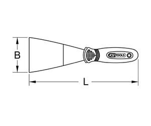 KS Tools 144.0624 Couteau de peintre lame inox flexible manche bi