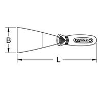 KS Tools 144.0624 Couteau de peintre lame inox flexible manche bi-composant Longueur 40 mm