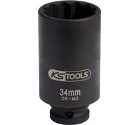KS TOOLS 150.1704 - Douille à chocs 12 pans 1/2'', 34 mm - Uniquement pour utilisation à chocs - En Chrome-Molybdène