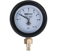 KS Tools 150.1847 Manomètre 1,0 - 5,0 bar inclus Embout de raccordement et capuchon de protection