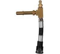 KS Tools 150.2366 Flexible de raccordement de manomètre avec raccord de tuyau 1/4, avec valve de vidange de pression, flexible transparent