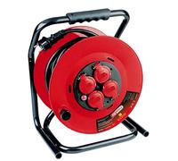 KS Tools - 150.4222F - Enrouleur électrique - Rallonge électrique sur touret - Enrouleur de 40 m - 4 prises à clapet de 16A/230 V - Poignée de transport