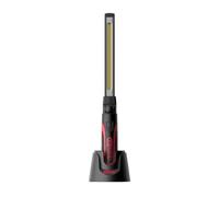 KS TOOLS - 150.4313 - Baladeuse LED COB 300 lumen - Eclairage latéral + frontal - Puissante et pratique - Inclinable - Station charge micro-USB ou secteur - Aimantée et crochet pour main libre - IP 20