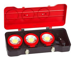 KS Tools - 150.4314 - Coffret de 3 projecteurs LEDS 3 W - Puissance de 250 lumens par projecteur