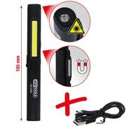 KS Tools 150.4400 LED COB Stripe Lampe d'inspection 350 lumens avec LED UV Spot et pointeur laser