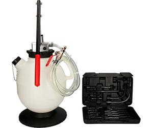 KS TOOLS 150.9275 - Appareil de Remplissage de Boite de Vitesse avec Adaptateurs - Pompe Manuelle Précise - Machine Remplissage pour Tout Type de Véhicules - pour les Endroits Exigus - 15 Pièces