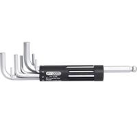 KS Tools - 151.2100 - Jeu de 8 clés mâles 6 pans à tête sphérique longues - 2 à 10 mm - Idéal pour vis difficilement accessibles