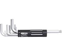 KS Tools - 151.2100 - Jeu de 8 clés mâles 6 pans à tête sphérique longues - 2 à 10 mm - Idéal pour vis difficilement accessibles