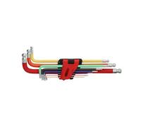 KS Tools Jeu de clés mâles coudées 6 pans (151.3222) double tête sphérique, extra-longues 9 pièces