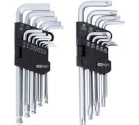 KS Tools 151.4000 TX Jeu de clés mâles coudées 1.27 mm, 1.5 mm, 2 mm, 2.5 mm, 3 mm, 3.5 mm, 4 mm, 4.5 mm, 5 mm, 6 mm, 7 mm, 8 mm, 10 mm T 10, T 15, T 20, T 25,