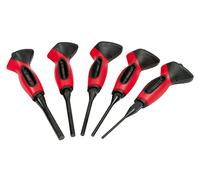 KS Tools - 156.0221 - Jeu de chasses goupilles brunis avec poignée 3-8 mm - Chrome vanadium - 5 pièces