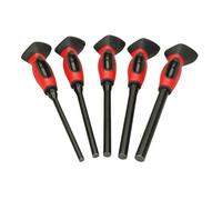 KS Tools - 156.0222F - Jeu de 5 chasse-goupilles - Chasse clou brunis - Goupille avec poignée - lot de 10-12-14-16-18 mm - Avec système anti-vibrations