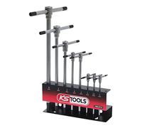 KS Tools Présentoir de clés 6 pans 158.5111 – 8 pièces, poignée en T