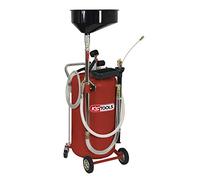 KS Tools 160.0003 - Récupérateur Huile par Gravité et Aspiration - 90 L + 160.0004 - Kit Vidange Voiture pour Récupérer et Transvaser les Huiles Usagées - Vidangeur Huile Moteur avec Mano de Pression