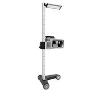 KS TOOLS - 160.0053 - Réglophare universel à double visée laser - Station mobile à 3 roues - Hauteur réglable - Colonne graduée aluminium - Ecran de contrôle - Vérification phares véhicules