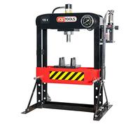 PRESSE HYDRAULIQUE D'ÉTABLI 15 T AVEC GRILLE KS TOOLS POMPE HYDRAULIQUE 2 VITESSES 160.0112 KS TOOLS - 160.0112