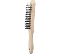 KS Tools 201.2306 Brosse à fil en acier inoxydable 4 rangées, 290 mm