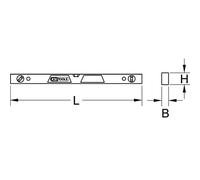 Niveau rectangulaire en aluminium 3 fioles, L.600 mm KS TOOLS - 204.4610