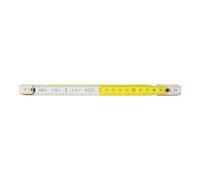 KS TOOLS 300.0063 Mètre Pliant en Bois, Blanc/Jaune, 2 m