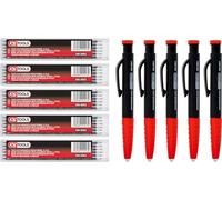 KS Tools 300.0800 Lot de 5 porte-mines 2 en 1 et marqueurs à trous profonds