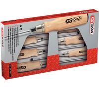 KS Tools - 300.1100 - Jeu de 6 tournevis avec manche en bois - Tournevis en bois