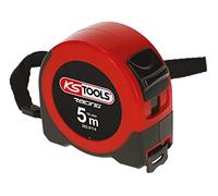 KS Tools - 302.0114 - Mètre ruban - Mètre ruban 5 m - Boîtier en tri-matière - Graduation millimétrique des deux côtés sur le haut et le bas - 5x19 mm