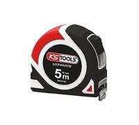 KS Tools - 302.0132 - Mètre ruban 5m - Mètre 5x19 mm - Enrouleur et arrêt automatique - Fabriqué en bi- matière - Ruban laqué blanc