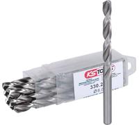 KS Tools 330.2060 Lot de 10 Forets HSS-G meulés 6 mm