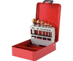 KS Tools 336.0426 &HSSTIN Cône et ébavureur en acier rapide Lot de 6 cônes ébarbeurs HSS 6,3-20,5 mm