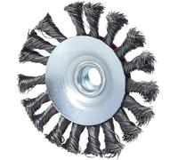 KS Tools 340.0050 Brosse ronde en fil dacier inoxydable, 0,5 mm, Ø 100 mm