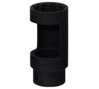 KS Tools 455.0031 - Douille d'extraction pour injecteur 12 pans - 28mm - L.78mm - Idéale pour utilitaires, VL, SUV, etc. - En acier spécial - Brunie