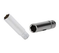 KS Tools 500.1410 - Douille spéciale pour bougies de préchauffage 1/4", 10 mm - Système FlankTraction - Chrome Vanadium & BRILLIANT TOOLS BT020954 Douille 6 pans 1/4", version longue, 8 mm