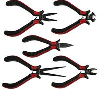KS Tools Jeu de pinces électroniques 500.7020 – 5 pièces, précision, poignées ergonomiques