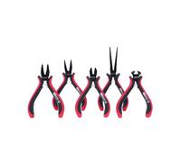 KS Tools Jeu de pinces électroniques 500.7020 – 5 pièces, précision, poignées ergonomiques