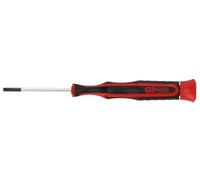 KS Tools 500.7701 Tournevis pour vis à fente de mécanique de précision, 0 | Tournevis électronique Fente, 0,8 mm, chrome vanadium, vissage précis