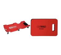 KS TOOLS 500.8090 - Chariot de Visite Ergonomique - Rouge & 500.8040 Tapis de protection en mousse imputrescible L480xB320xH36mm
