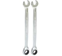 KS TOOLS 503.4210-E Clé mixte à cliquet CHROMEplus, 10 mm, 72 dents, sur support (Lot de 2)