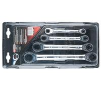 KS TOOLS 503.4364 - Jeu de 4 clés polygonales à cliquet TORX - Gamme GEARplus - E 6x E 8 - E 10 x E 12 - E 14 x eE 18 - E 20 x E 24 - En chrome Vanadium - Finition Satinée