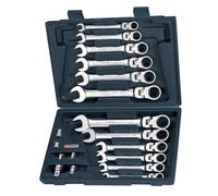 KS Tools 503.4868 Coffret de clés mixtes a cliquet a tete inclinable a verrouillage Gear plus