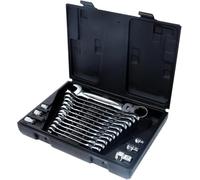 KS TOOLS 503.4868 Coffret de clés mixtes à cliquet à tête inclinable à verrouillage GEARplus Argent