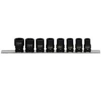 KS Tools 515.0608 Jeu de douilles à chocs sur rail 3/8" 8 pièces