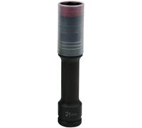 KS Tools – Douille à choc 515.0619 21 mm 6 pans extra-longue SlimPOWER Chrome-Molybdène Rouge