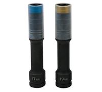 KS Tools - Jeu de douilles à chocs - SlimPOWER - extra longues, 2 pièces, 1/2" 17+19 mm
