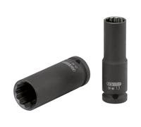 KS Tools 515.0940 - Douille longue à chocs 12 pans 1/2" - 8mm - En Chrome Molybdène - Uniquement pour utilisation à chocs