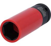 KS Tools 515.1076 - Douille 1/2" 21mm - Spécial montage/démontage de roue - Revêtement ABS - En Chrome-Molybdène - Rouge
