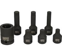 KS Tools Coffret DUODRIVE 515.1160 – Douilles à chocs XZN® 1/2"+3/4" Chrome-Molybdène 7 pièces