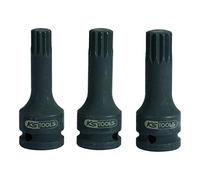 KS Tools 515.1172 - Douille à chocs courte 1/2'' XZN, M14 - L. 75 mm - Uniquement pour utilisation à chocs - En Chrome-Molybdène